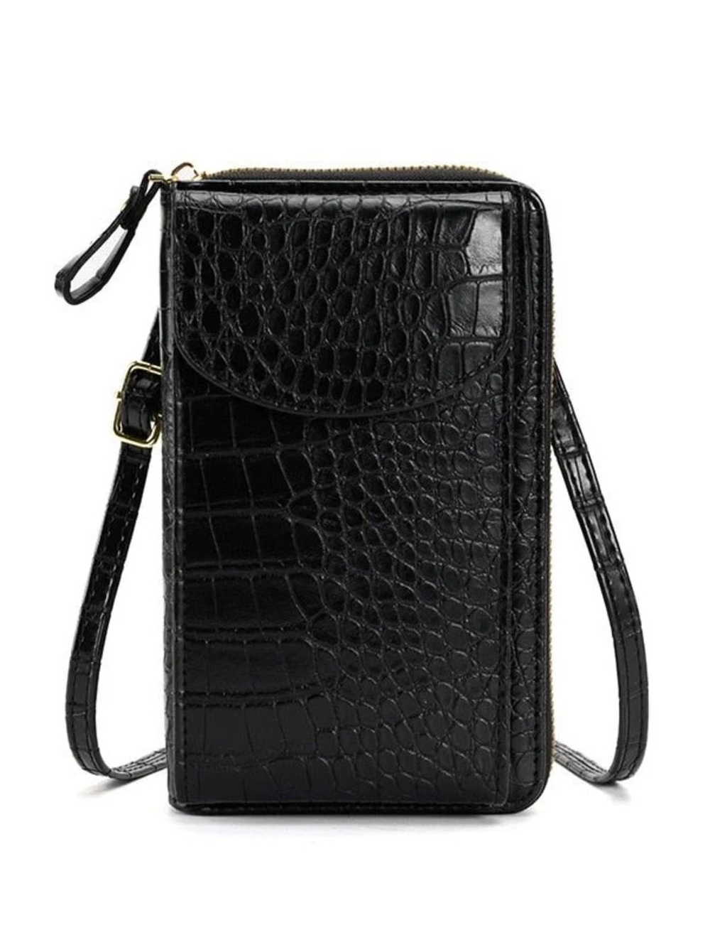 Tiny Big Bag Mae Crossbody Phone Bag - Black